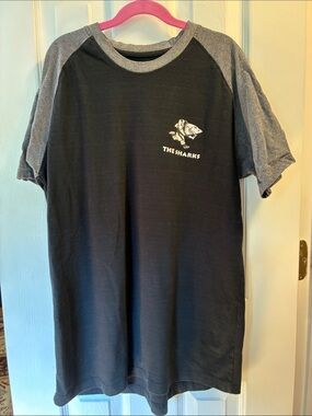 Durban Sharks Rugby Raglan Short-Sleeve Tee - Black & Gray Sz S